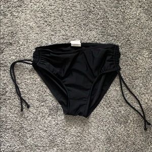 Drawstring side bikini bottom